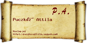 Puczkó Attila névjegykártya